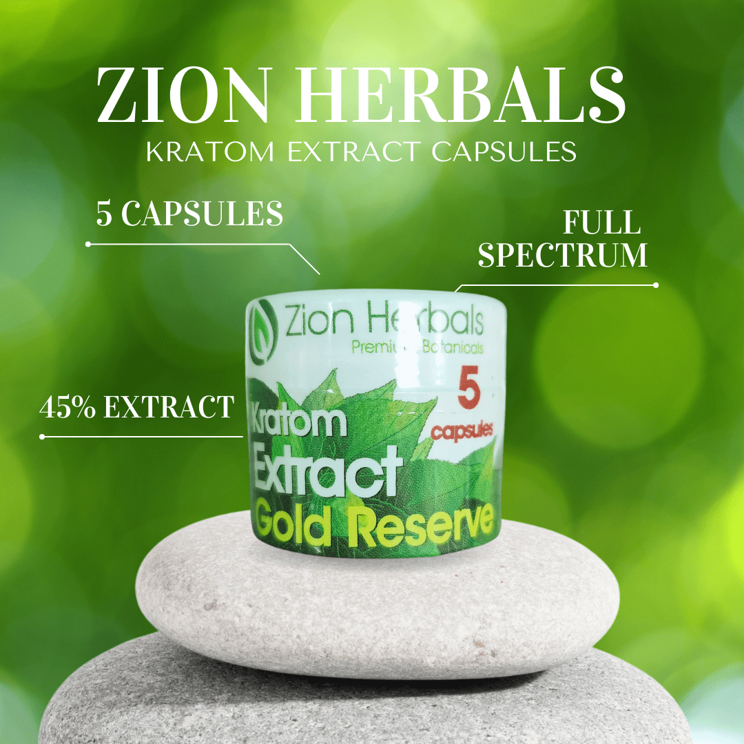 Kratom Extract Capsules Zion Gold 5ct