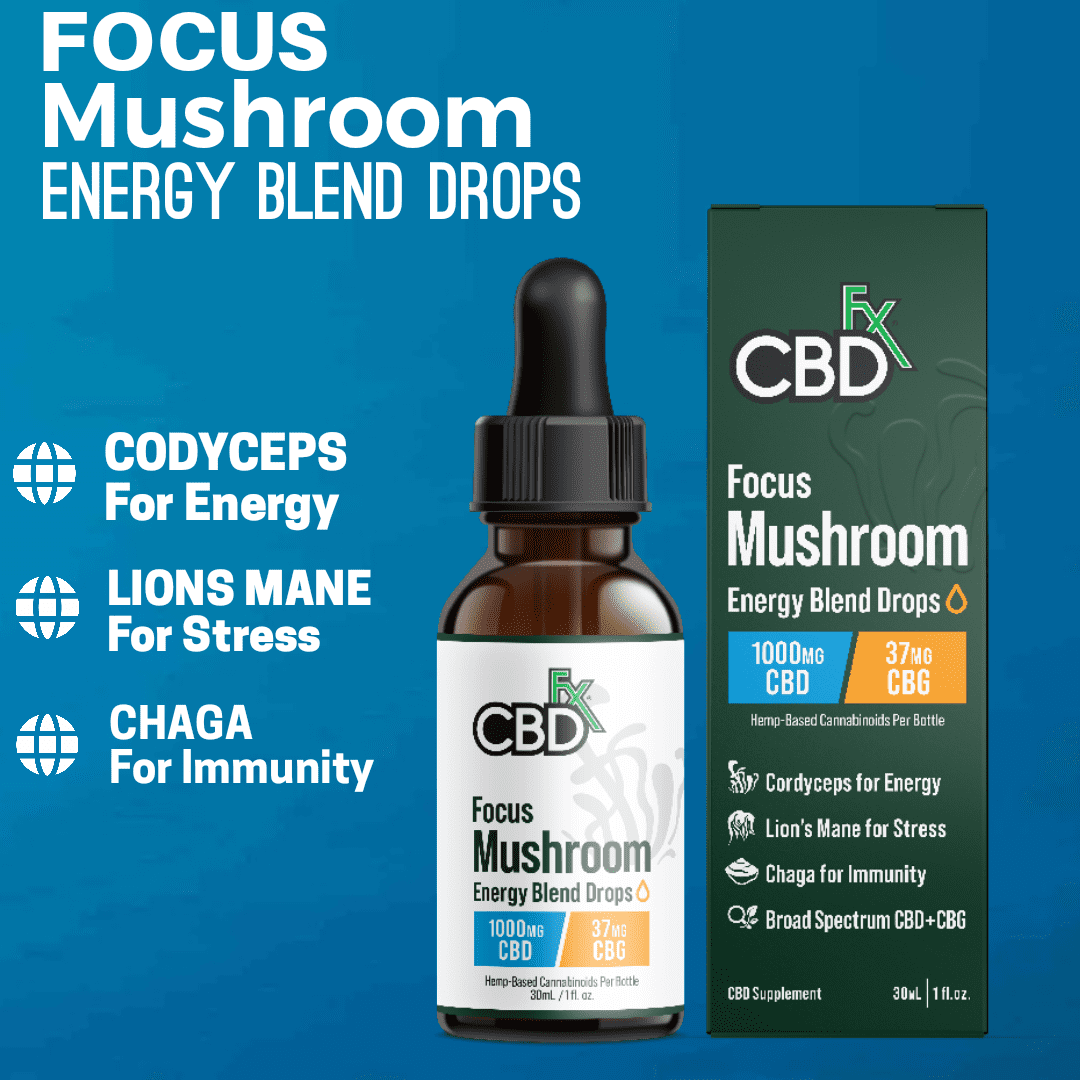 Focus Mushroom CBD Drops CBDfx