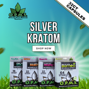 OPMS Silver Kratom Capsules 32ct Pack - The Daily Dose