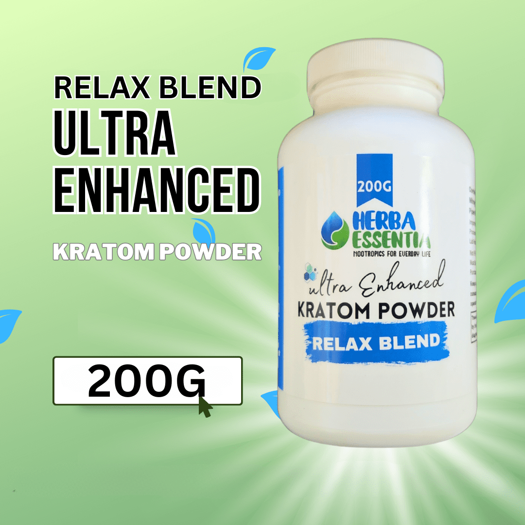 Relax Kratom Kava Blend Powder Herba Essentia
