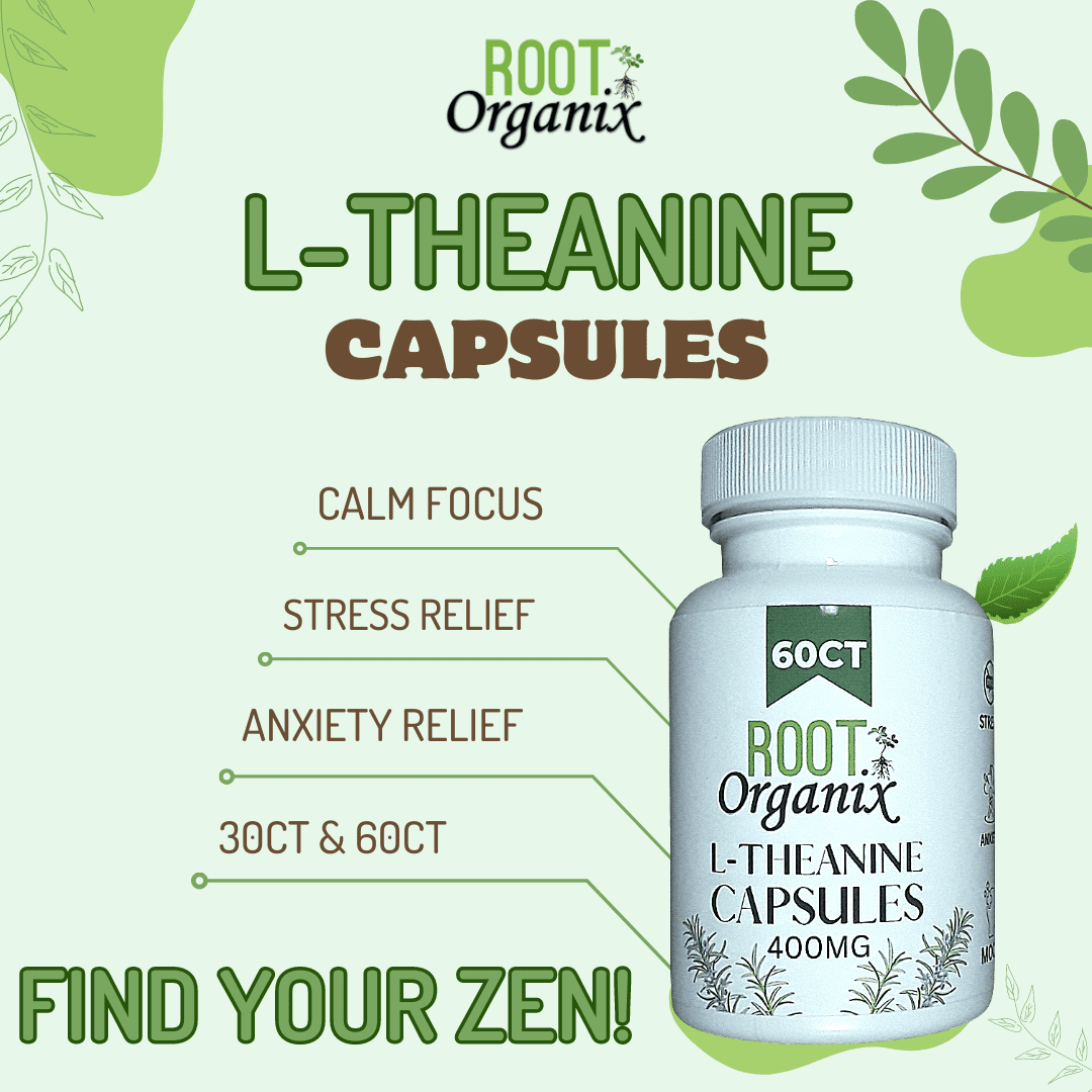 Root Organix L Theanine Stress Anxiety And Focus Capsules