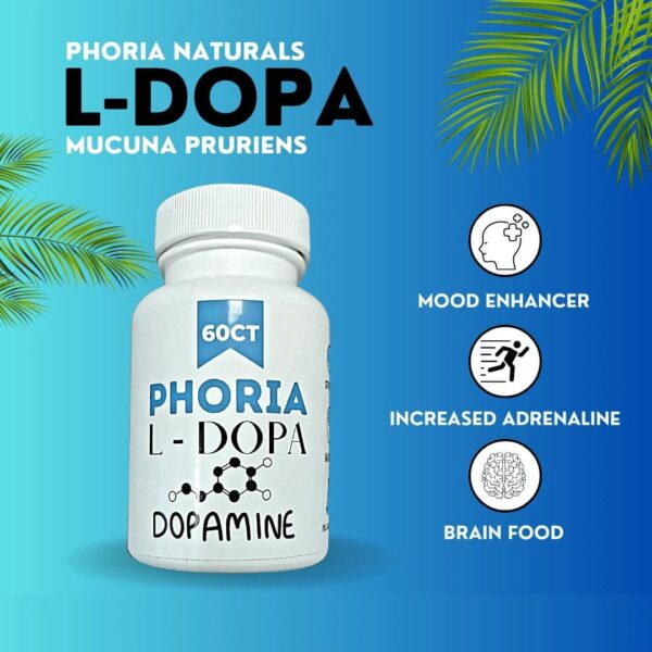 PHORIA NATURALS Mucuna Pruriens L-Dopa 60ct Capsules