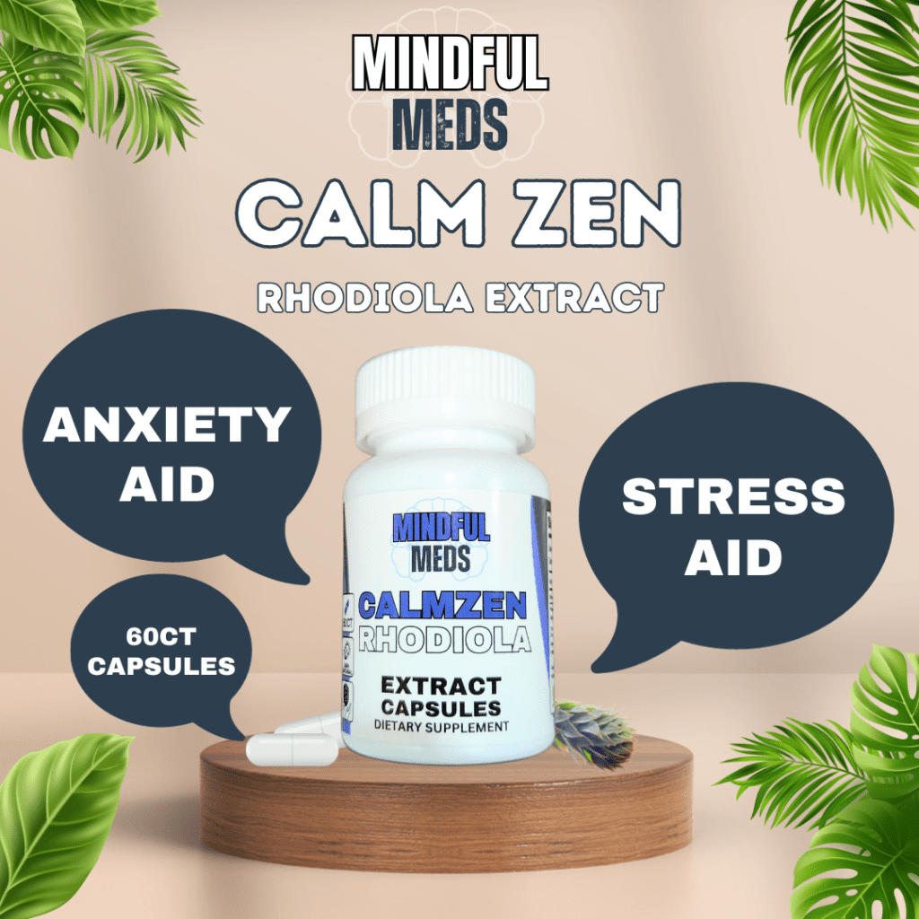 Mindful Meds Calm Zen Rhodiola Extract Capsules 60ct