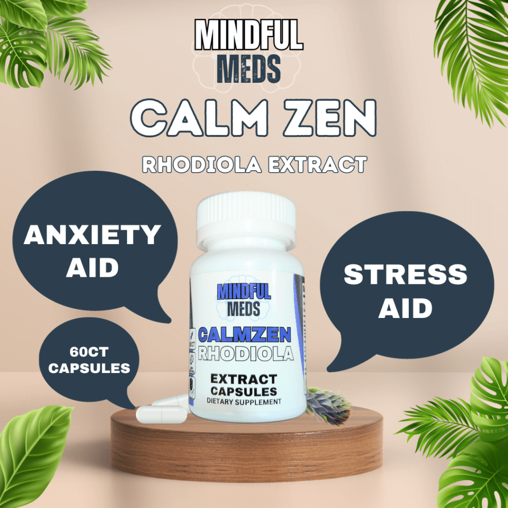 Calm Zen Anxiety Support Capsules Rhodiola Rosea Extract