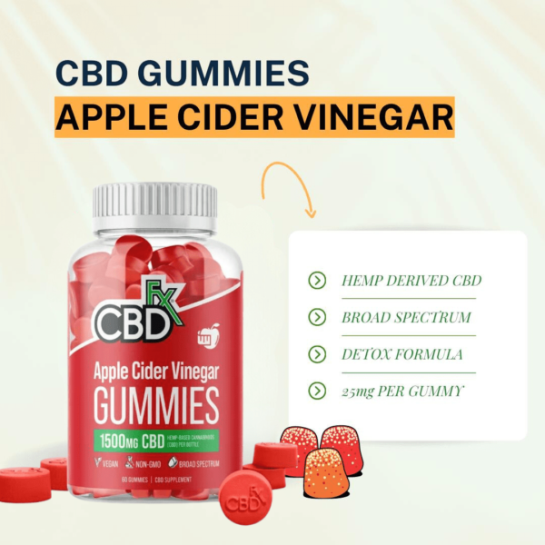 CBDfx Apple Cider Vinegar Gummies 1