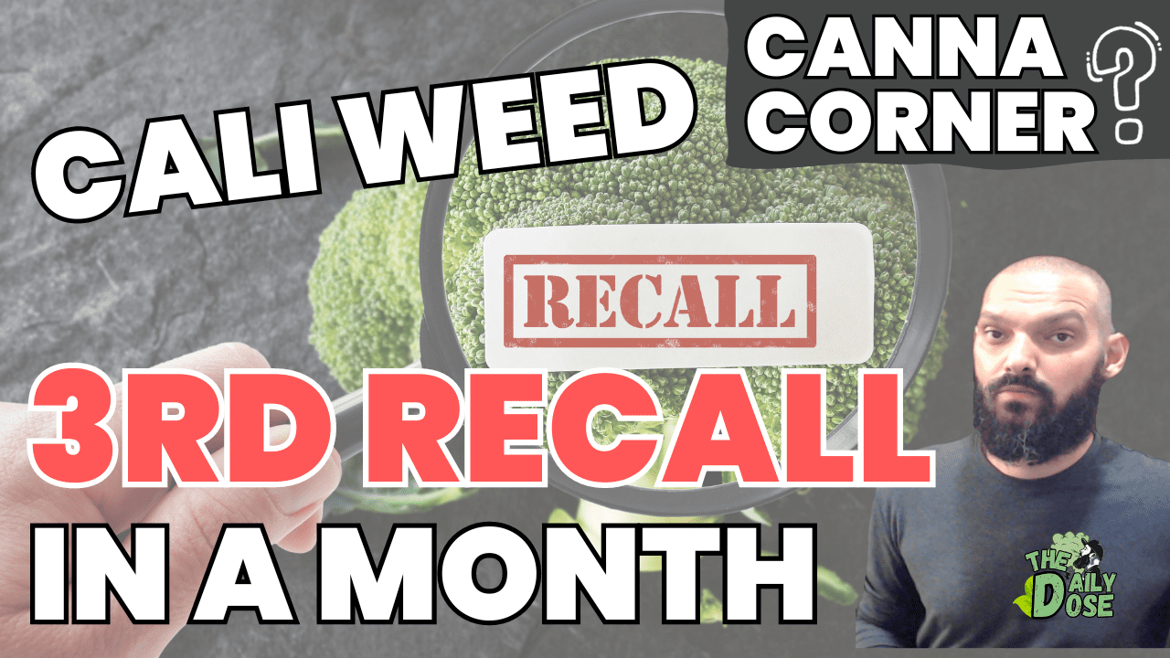 Urgent Cannabis Recall California State January 13th 2024