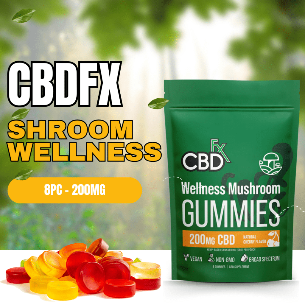 CBDFX Shroom Wellness Gummies 8pc 200mg