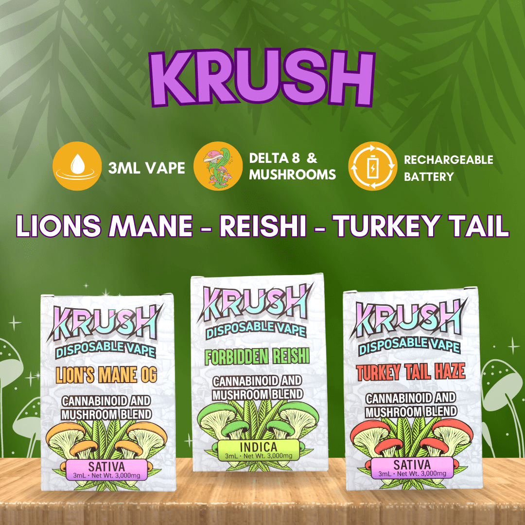 Krush Delta 8 Mushroom Blend Disposable Vape 3g