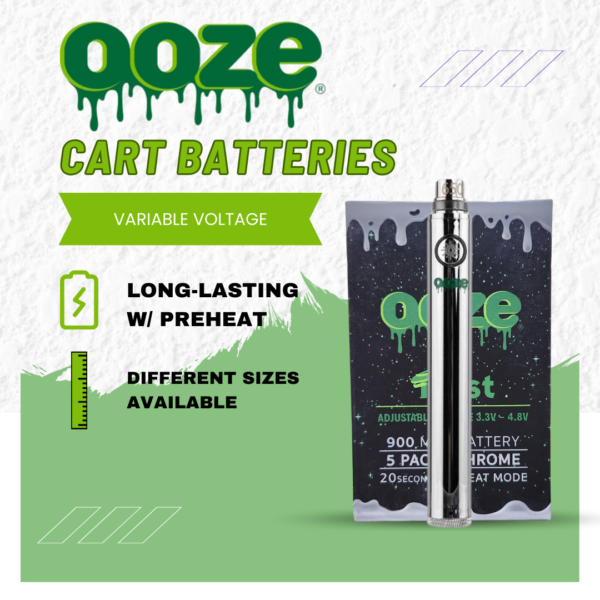 OOZE Cart Batteries Variable Voltage