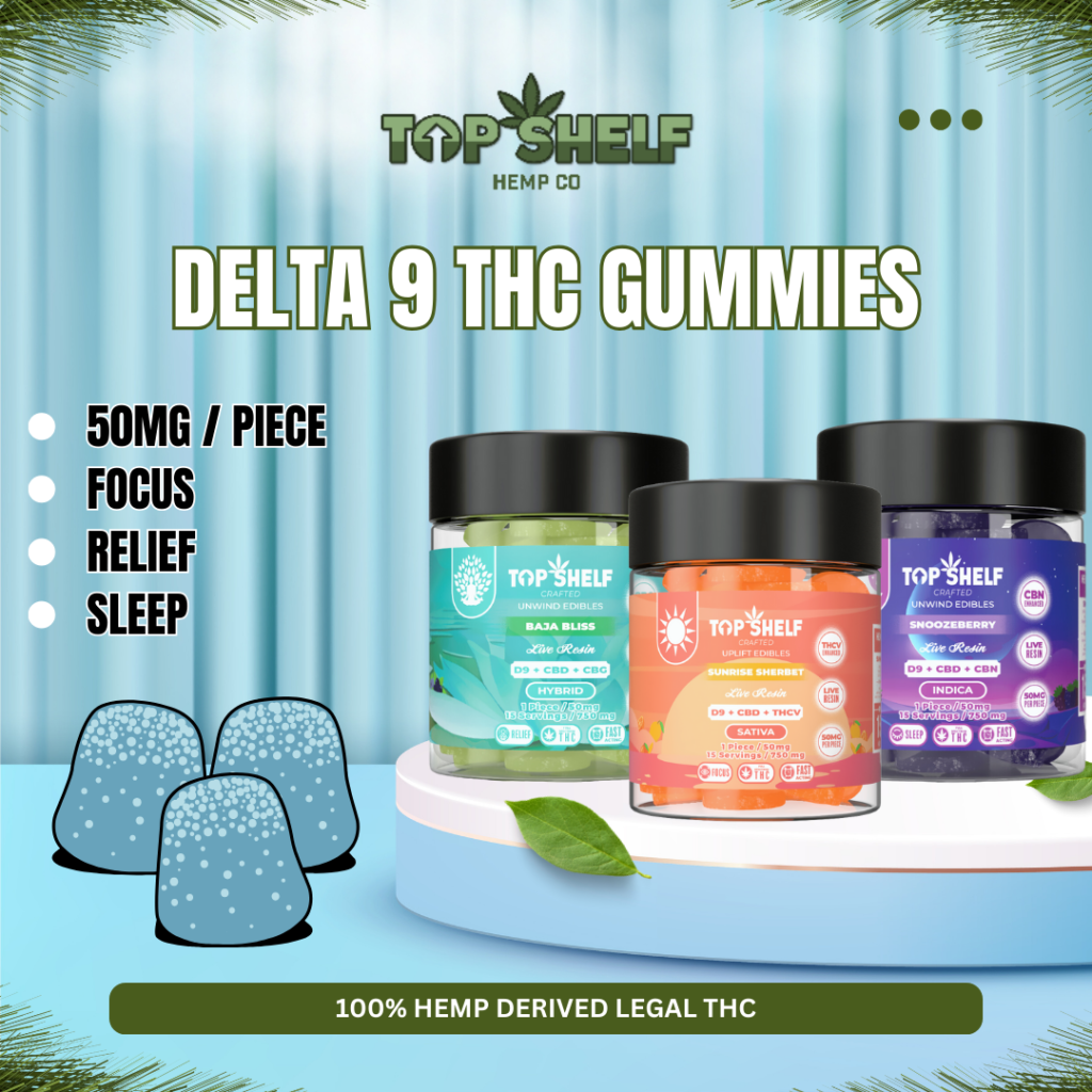 Top Shelf Delta 9 Gummies 750mg Live Resin THC