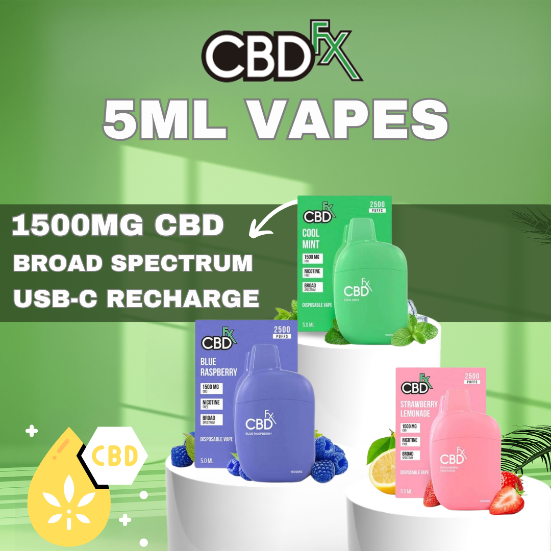 CBDfx Broad Spectrum CBD Vapes 5ml