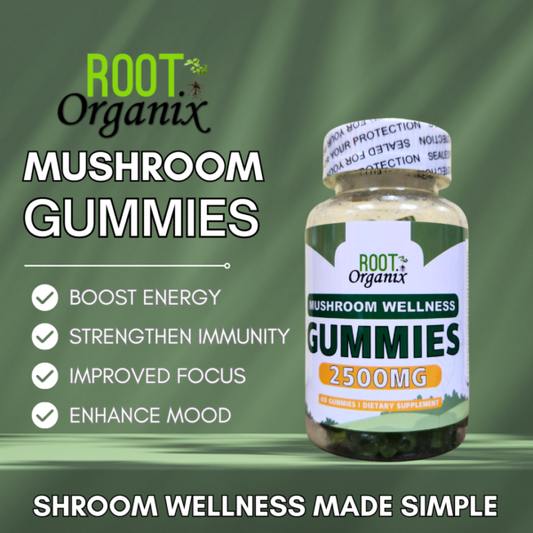 Root Organix Mushroom Wellness Gummies 2500mg