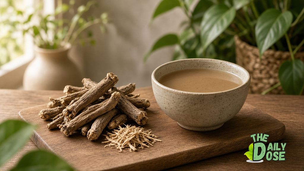 Kava root and prepared drink — educational guide to kava for anxiety