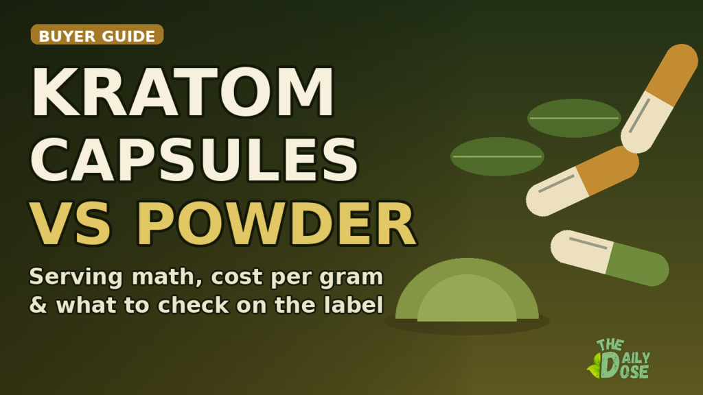 Kratom capsules vs powder buyer guide — The Daily Dose
